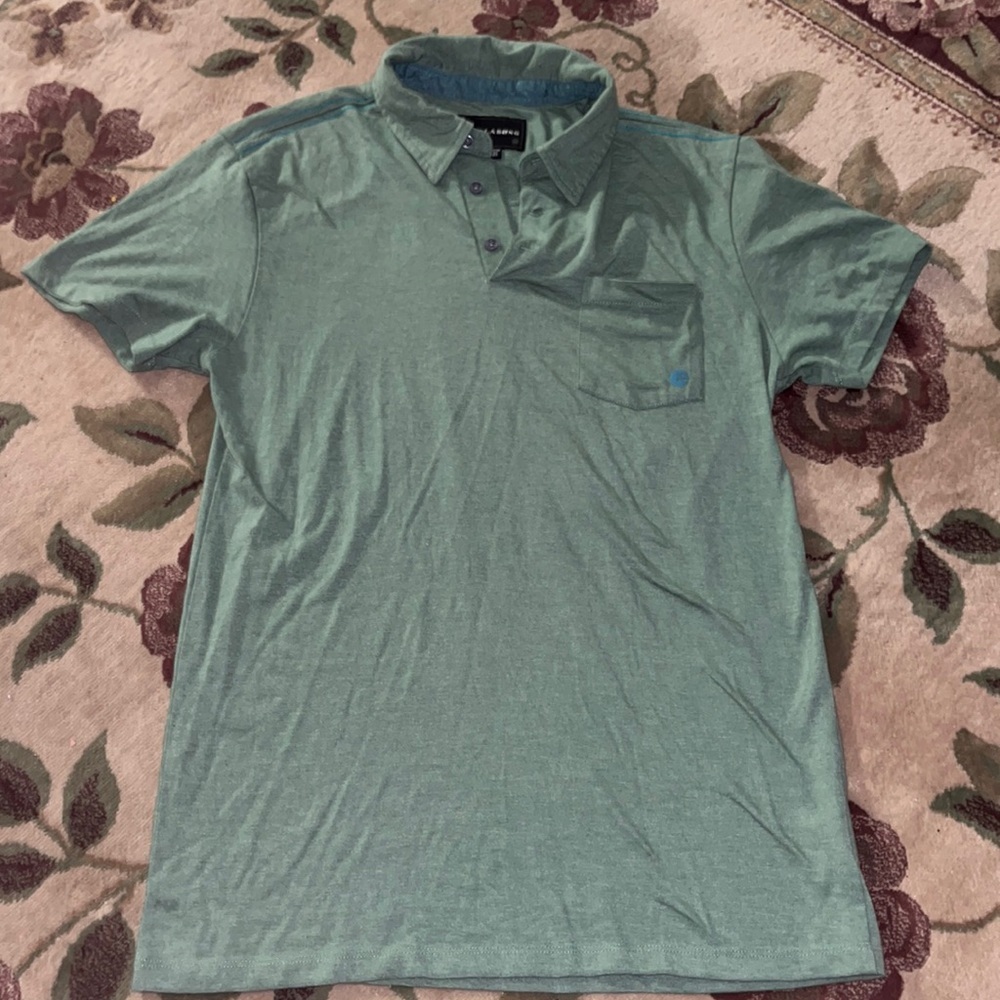 Billabong mens green polo shirt